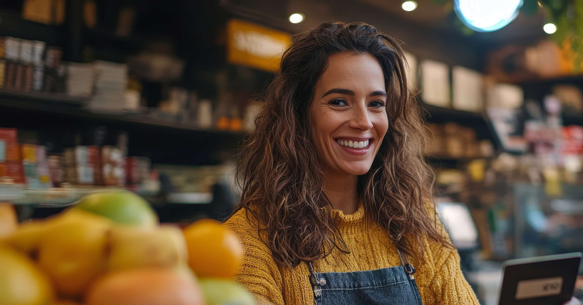 Women in store with tablet